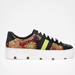 JOHNNY WAS
Downtown Jacquard Floral Embroidered Woven Leather Sneakers 7.5 NIB